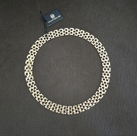 House of Harlow 1960 Jewelry - House🏠 of Harlow 1960 Gold💛 Panther Link Chain⛓️ Collar Necklace - NWT